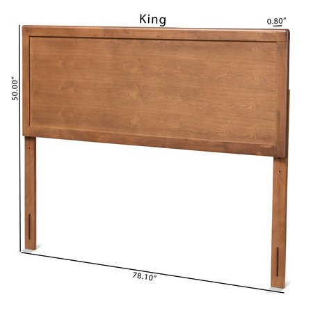 Baxton Studio Alan Modern and Contemporary Transitional Ash Walnut Finished Wood Queen Size Headboard 181-11098-Zoro